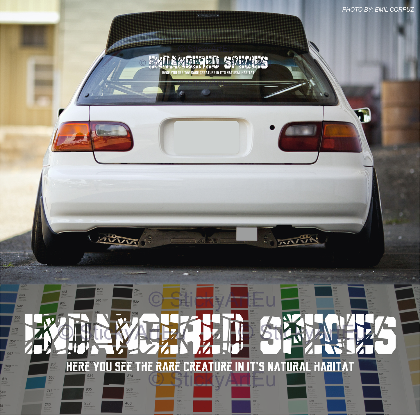 JDM-Aufkleber „Gefährdete Arten“