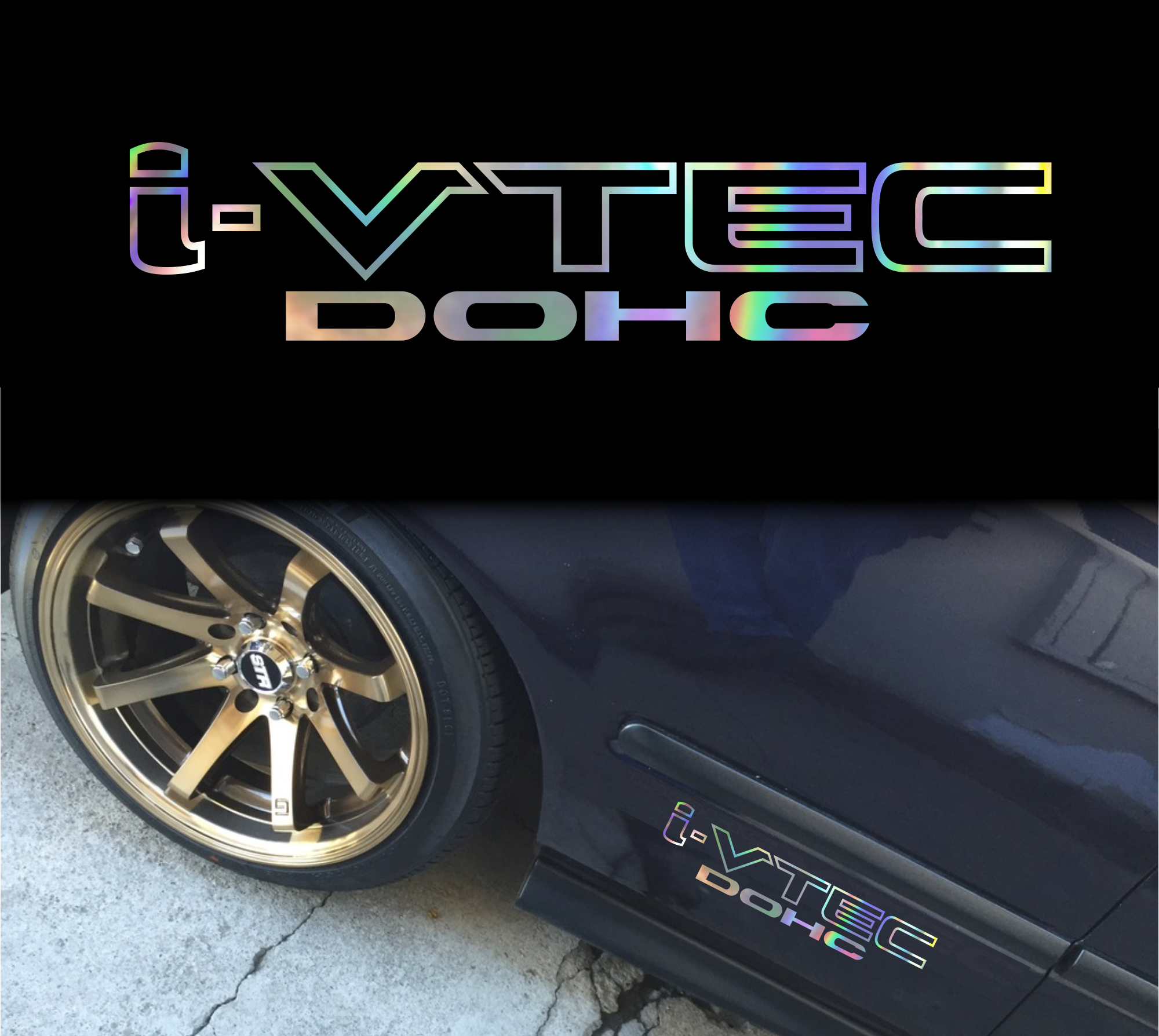 Vtec Sticky Note i-VTEC DOHC Honda decal sticker – stickyart