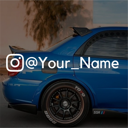 Benutzerdefinierte Namensaufkleber für Instagram
