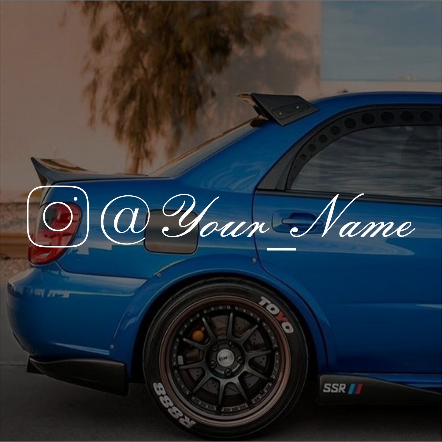 Instagram name decal