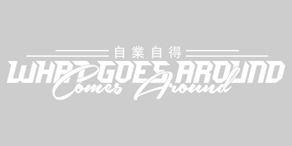 Karma - what goes around comes around decal