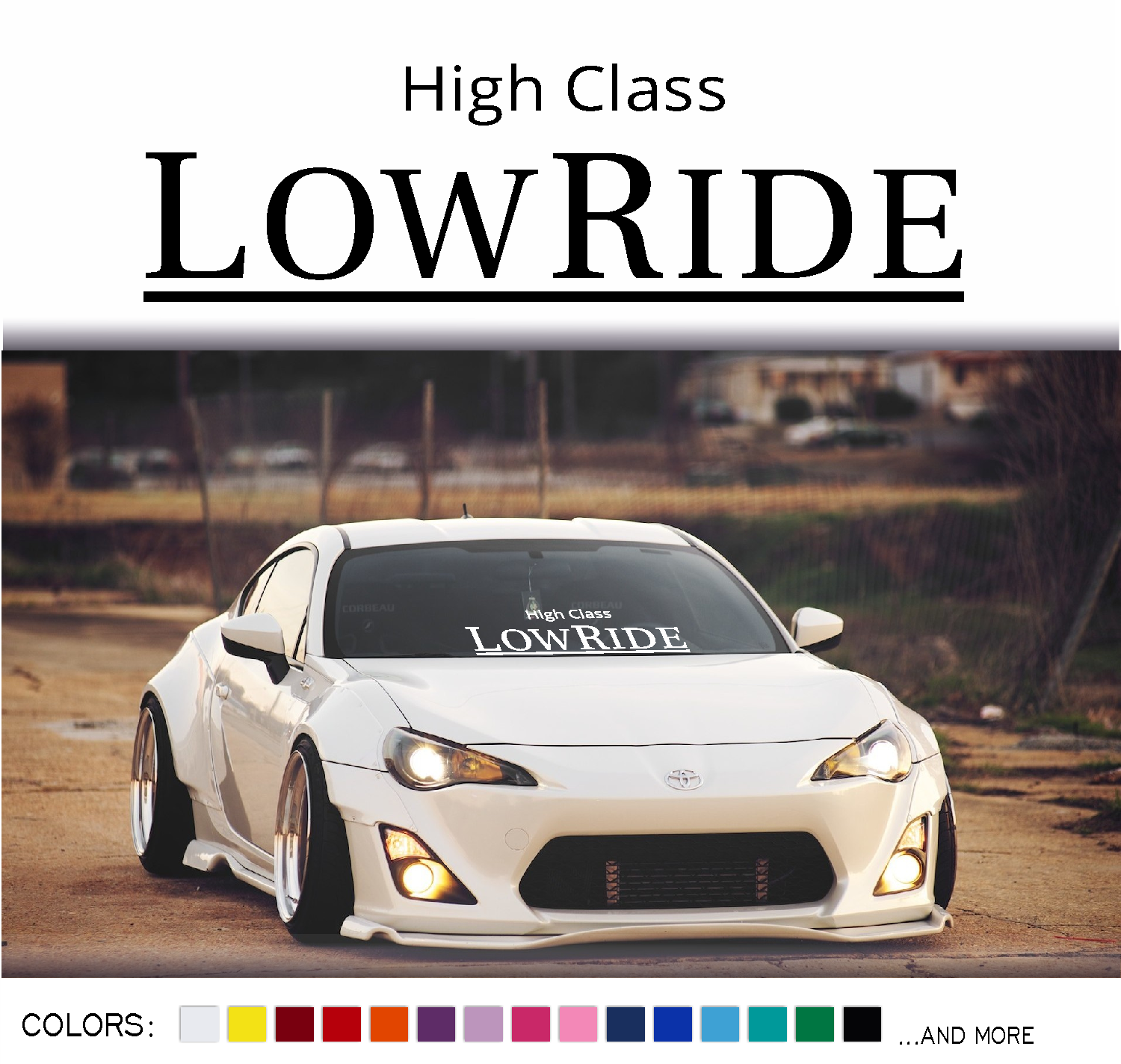 Lowered Car Stickers