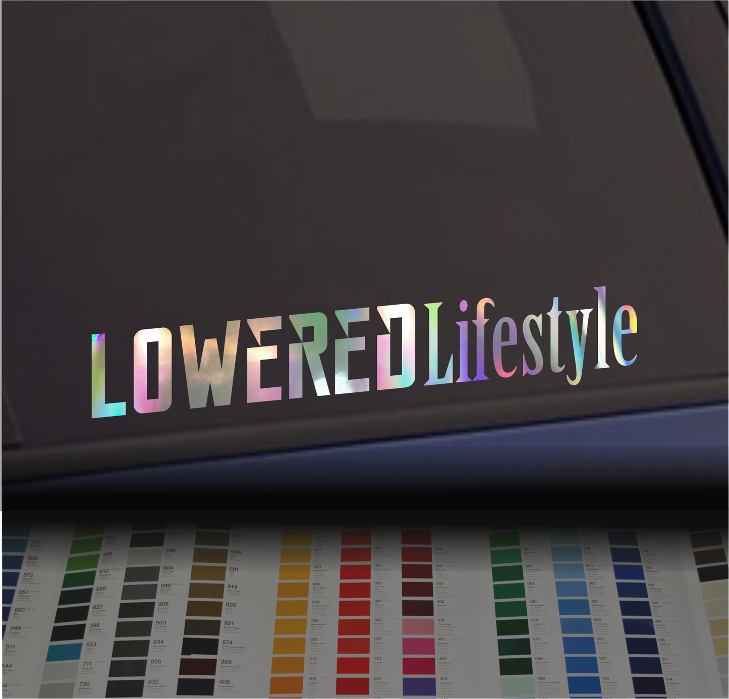 Autocollant de bannière de style de vie abaissé