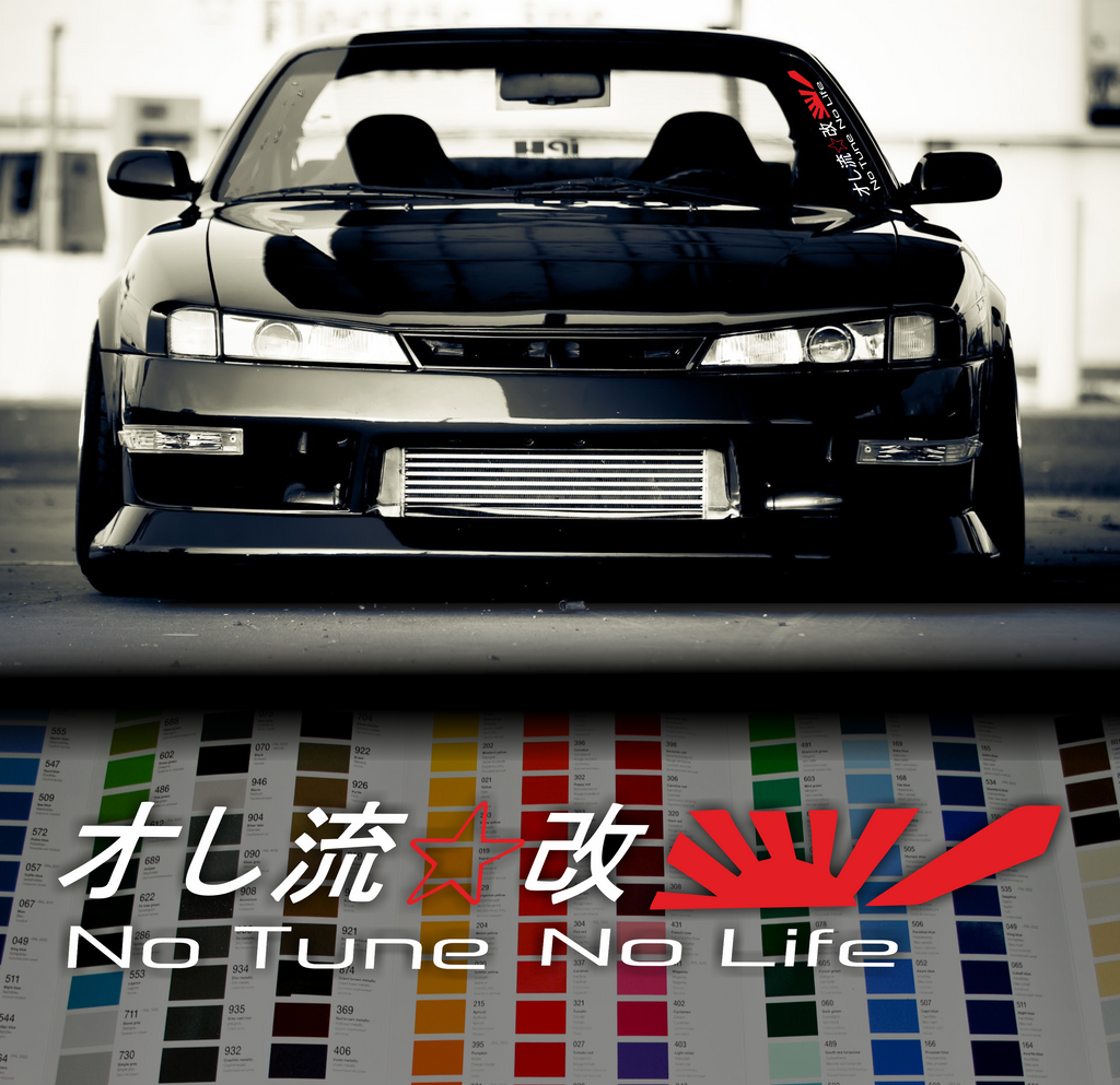 No Tune no Life windshield Banner car decal - stickyarteu