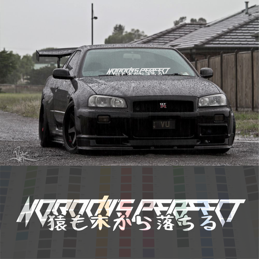 Nobody's perfect decal