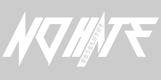 No Hate in japanese decal