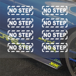 Pack of 8 No Step logo vinyl decal sticker