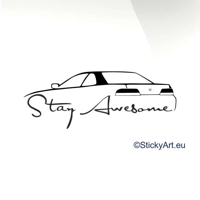 Honda Prelude Stay Awesome Car decal sticker - stickyarteu