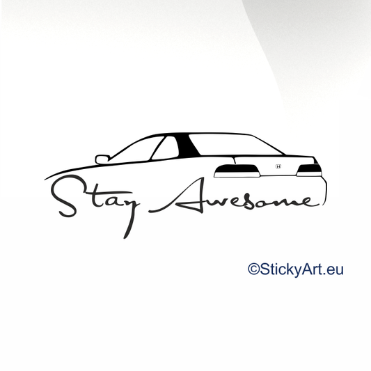 Honda Prelude Stay Awesome Car decal sticker - stickyarteu