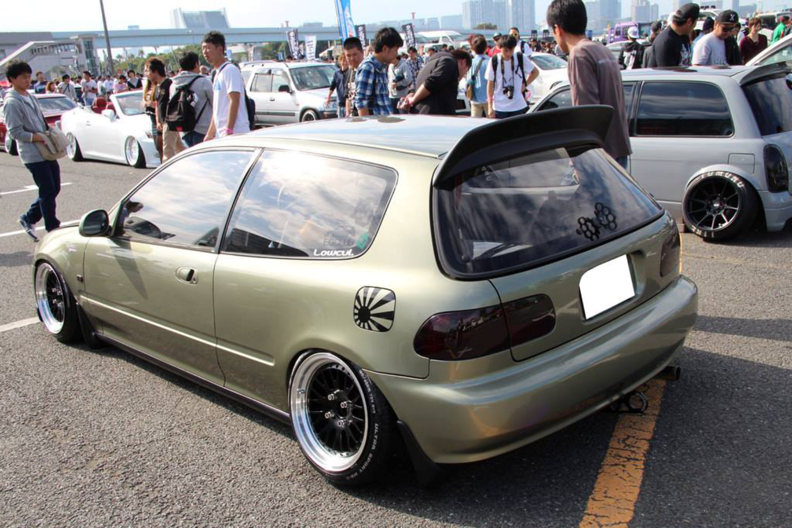 Rising sun Japan flag car decal sticker - stickyarteu