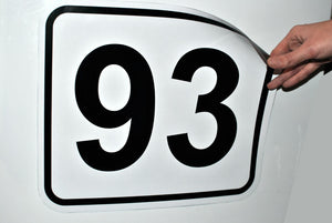 Racing Number  - Magnetic or Sticker (1 psc.)