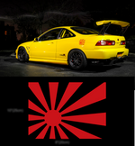 Rising sun Japan flag car decal sticker - stickyarteu