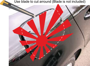 Rising sun Japan flag car decal sticker - stickyarteu