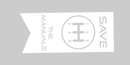 Aufkleber „Save The Manuals“