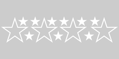 Ensemble de décalcomanies étoiles (4 grandes + 9 petites)