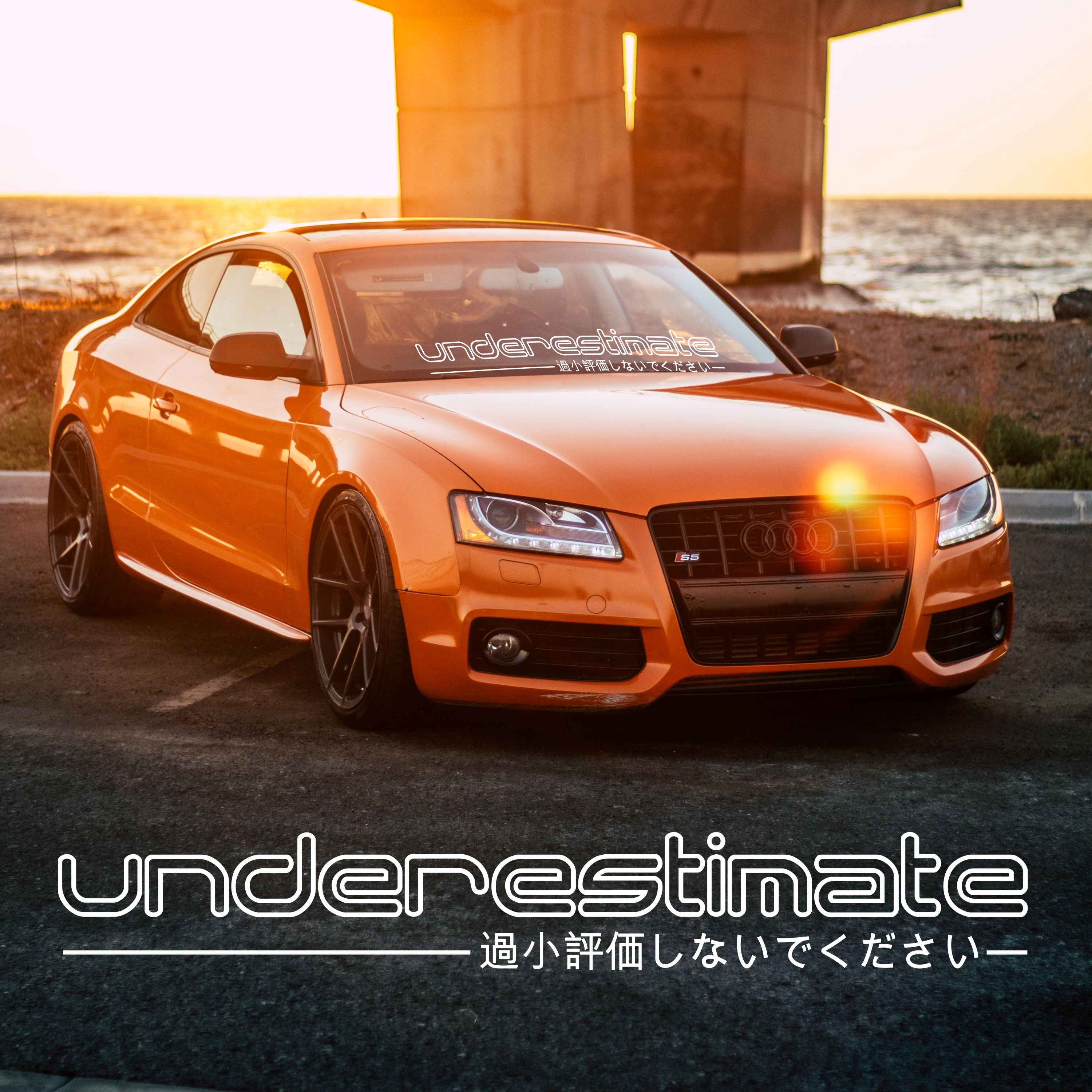 Underestimate car banner decal